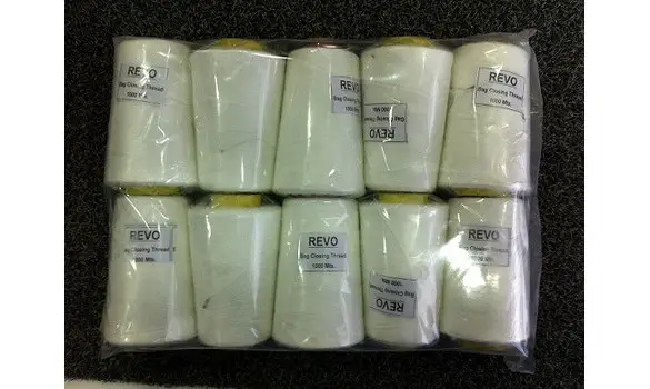 Special white thread for sewing machines